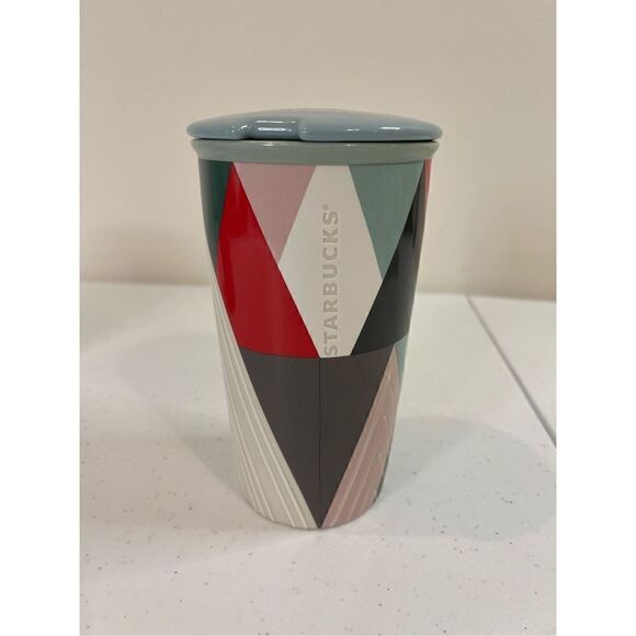 Starbucks ceramic cup with lid and metallic mug bundle - Picture 2 of 13